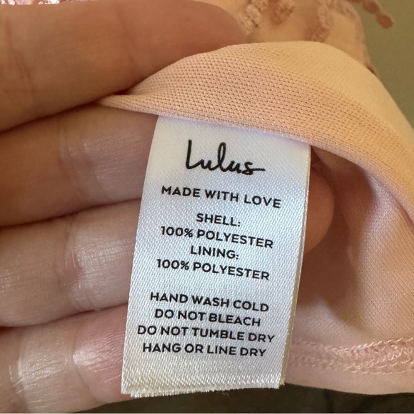 Lulus | Making Magic Blush Pink Fringe Lace-Up Mini Dress - Picture 4 of 7